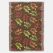 Kleurrijke herfst lekt in warme beenmerg deken (Voorkant Verticaal)