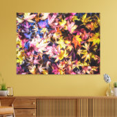 Kleurrijke Herfst Maple Bladeren In Water Canvas Afdruk (Insitu (Woonkamer))