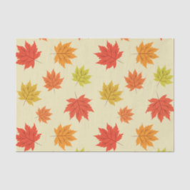 Kleurrijke Herfst Maple Bladeren op Light Cream Tissuepapier