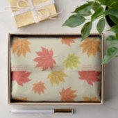 Kleurrijke Herfst Maple Bladeren op Light Cream Tissuepapier (Geschenk)