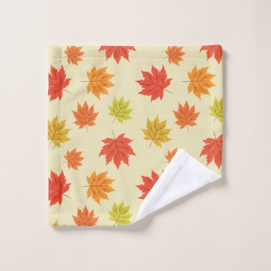 Kleurrijke Herfst Maple Leaves Pattern Bad Handdoek (Wasdoekje)