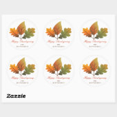 Kleurrijke Herfst / najaar leest Thanksgiving Part Ronde Sticker (Vel)