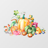 Kleurrijke herfst oogstaanduiding raamsticker (Vel)