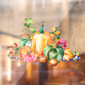 Kleurrijke herfst oogstaanduiding raamsticker (Vel 2)