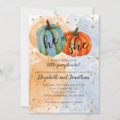 Kleurrijke Herfst pompoenen die hij of zij geslach Kaart (Voorkant)