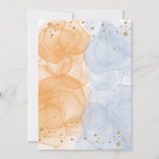 Kleurrijke Herfst pompoenen die hij of zij geslach Kaart (Achterkant)