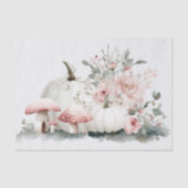 Kleurrijke Herfst Pompoenen en Bloemen Herfst Deco Tissuepapier (Voorkant)