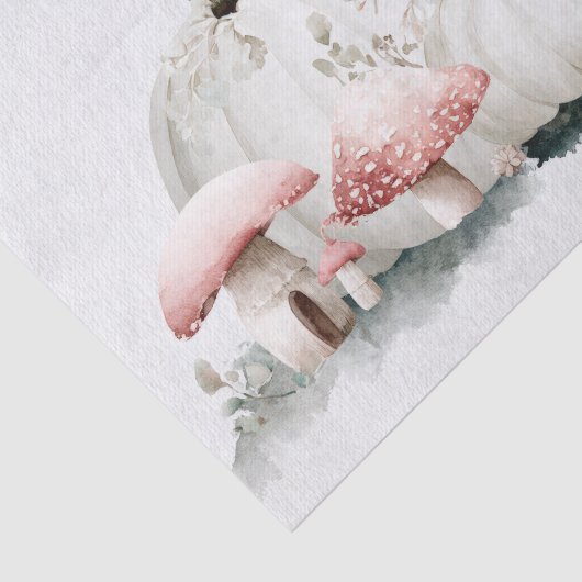 Kleurrijke Herfst Pompoenen en Bloemen Herfst Deco Tissuepapier (Detail)