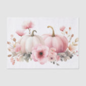 Kleurrijke Herfst Pompoenen en Bloemen Herfst Deco Tissuepapier (Voorkant)