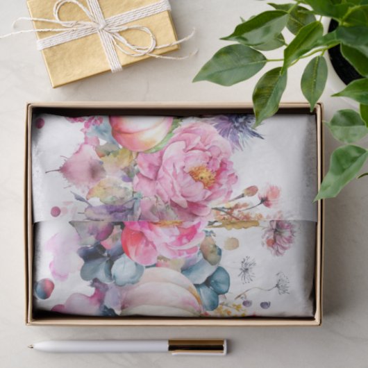 Kleurrijke Herfst Pompoenen en Bloemen Herfst Deco Tissuepapier (Geschenk)