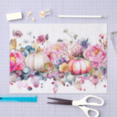 Kleurrijke Herfst Pompoenen en Bloemen Herfst Deco Tissuepapier (Craft)