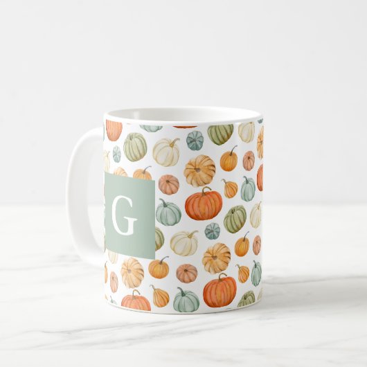Kleurrijke Herfst Pompoenen Mok (Voorkant links)
