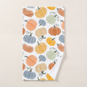 Kleurrijke herfst pompoenen patroon bad handdoek (Handdoek)