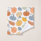 Kleurrijke herfst pompoenen patroon bad handdoek (Wasdoekje)
