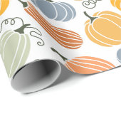 Kleurrijke herfst pompoenen patroon cadeaupapier (Rol Hoek)