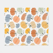 Kleurrijke herfst pompoenen patroon fleece deken (Voorkant (Horizontaal))