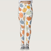 Kleurrijke herfst pompoenen patroon leggings (Voorkant)