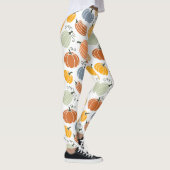 Kleurrijke herfst pompoenen patroon leggings (Rechts)