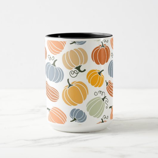 Kleurrijke herfst pompoenen patroon mok (Midden)