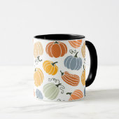 Kleurrijke herfst pompoenen patroon mok (Voorkant rechts)