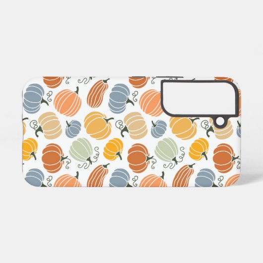 Kleurrijke herfst pompoenen patroon samsung galaxy hoesje (Achterkant horizontaal)