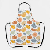 Kleurrijke herfst pompoenen patroon schort (Voorkant)