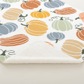 Kleurrijke herfst pompoenen patroon sherpa deken (3/4)