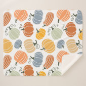 Kleurrijke herfst pompoenen patroon sherpa deken (Voorkant (horizontaal))