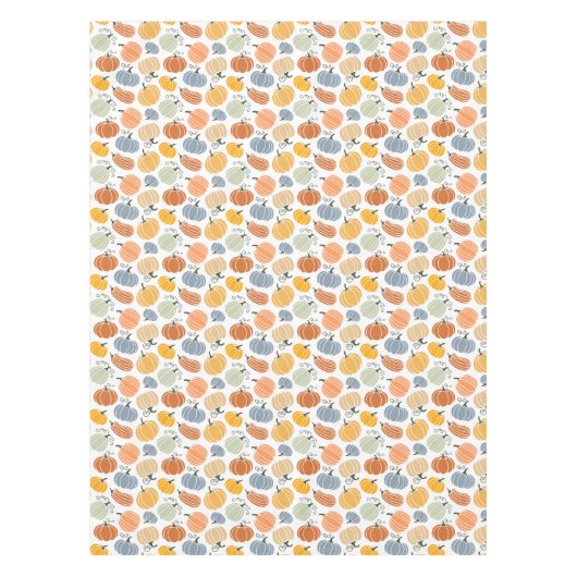 Kleurrijke herfst pompoenen patroon tafelkleed (Voorkant)
