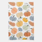 Kleurrijke herfst pompoenen patroon theedoek (Verticaal)