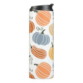 Kleurrijke herfst pompoenen patroon thermosbeker (Gedraaid links)