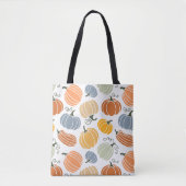 Kleurrijke herfst pompoenen patroon tote bag (Voorkant)