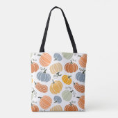 Kleurrijke herfst pompoenen patroon tote bag (Achterkant)
