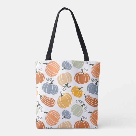 Kleurrijke herfst pompoenen patroon tote bag (Achterkant)