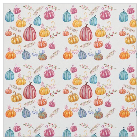 Kleurrijke Herfst, rustieke pompoenen Herfst Stof (Swatch)