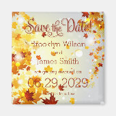 Kleurrijke herfst save-the-date-magneetjes met bla magneet (Voorkant)