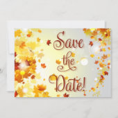 Kleurrijke herfst Save The Dates-kaarten herfstbla Kaart (Voorkant)
