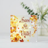 Kleurrijke herfst Save The Dates vierkante kaarten (Staand voorkant)