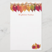 Kleurrijke herfst Seizoensgebonden verliest ongeëv Briefpapier (Voorkant)