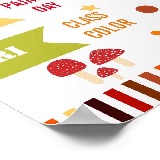 kleurrijke herfst Spirit week schoolvlieger poster (Hoek)