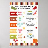 kleurrijke herfst Spirit week schoolvlieger poster (Voorkant)