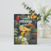 Kleurrijke herfst squash en pompoenen feestdagenkaart (Staand voorkant)