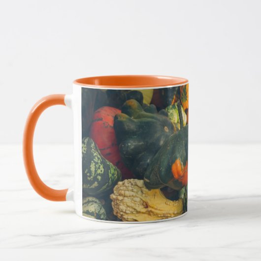 Kleurrijke herfst squash en pompoenen mok (Links)