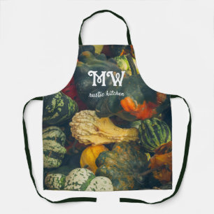 Kleurrijke herfst squash en pompoenen schort