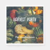 Kleurrijke herfst squash en pompoenen servet (Voorkant)