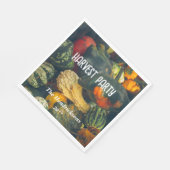 Kleurrijke herfst squash en pompoenen servet (Hoek)