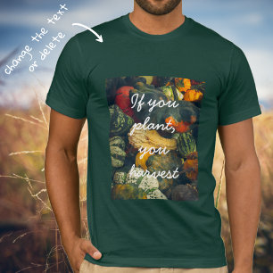 Kleurrijke herfst squash en pompoenen t-shirt
