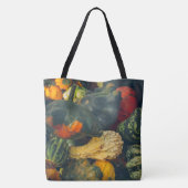 Kleurrijke herfst squash en pompoenen tote bag (Achterkant)