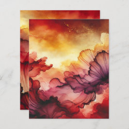 Kleurrijke Herfst Sunset Alcohol Ink Scrapbook Pap