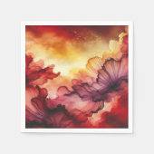 Kleurrijke Herfst Sunset Alcohol Inkt Decoupage Pa Servet (Voorkant)